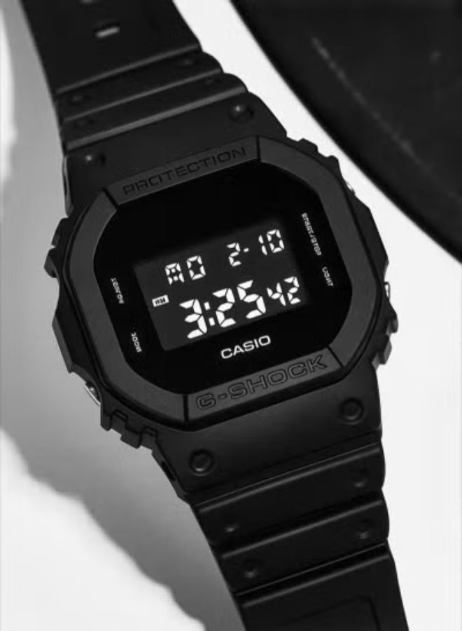 Casio Stopwatches G-Shock For Men Square Digital Black Dial DW-5600BB-1 - Image 4